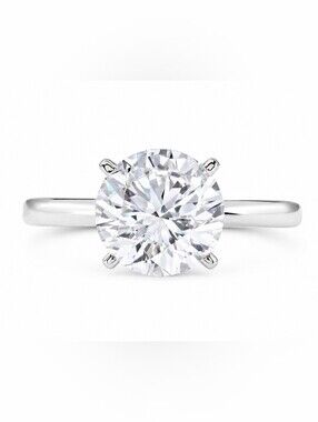 IGI 3.0Carat Round Lab Grown Diamond Engagement Ring 18k Gold ,E-VVS2, Women